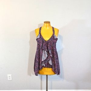 BCBGeneration Ruffled Racer Back Tank Top / Medium